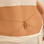 Hip and belly chain - waist and belly jewelry for women gold