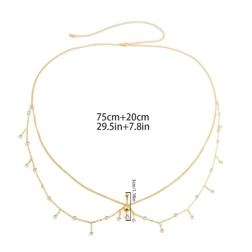 Hip and belly chain - waist and belly jewelry for women