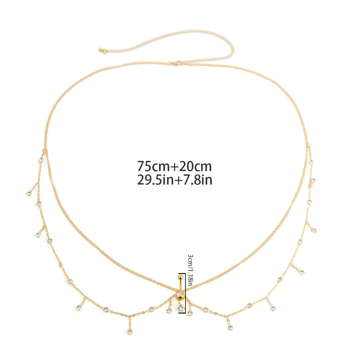 Hip and belly chain - waist and belly jewelry for women