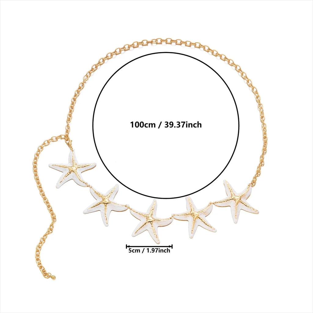 Starfish waist chain - waist and belly jewelry for women