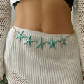 Starfish waist chain - waist and belly jewelry for women blue