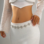 Sun hip chain - waist and belly jewelry for women silver
