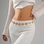 Sun hip chain - waist and belly jewelry for women gold