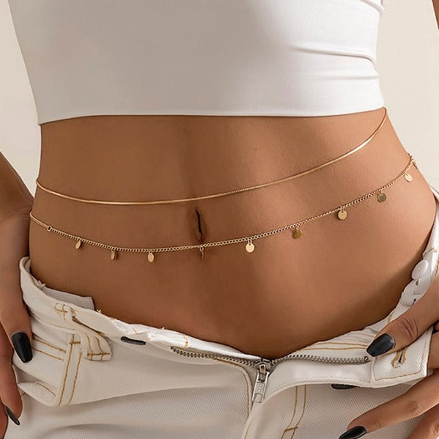 Women’s Belly Chain Gold & Silver gold
