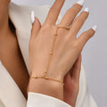 Main & Finger Chain Hand Bracelet Women's Jewelry