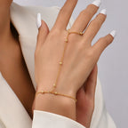 Main & Finger Chain Hand Bracelet Women's Jewelry