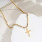 Chain & Cross Pendant for Women gold