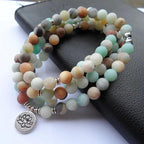 Chinese Buddhist Mala Beads for Men and Women - Amazonite