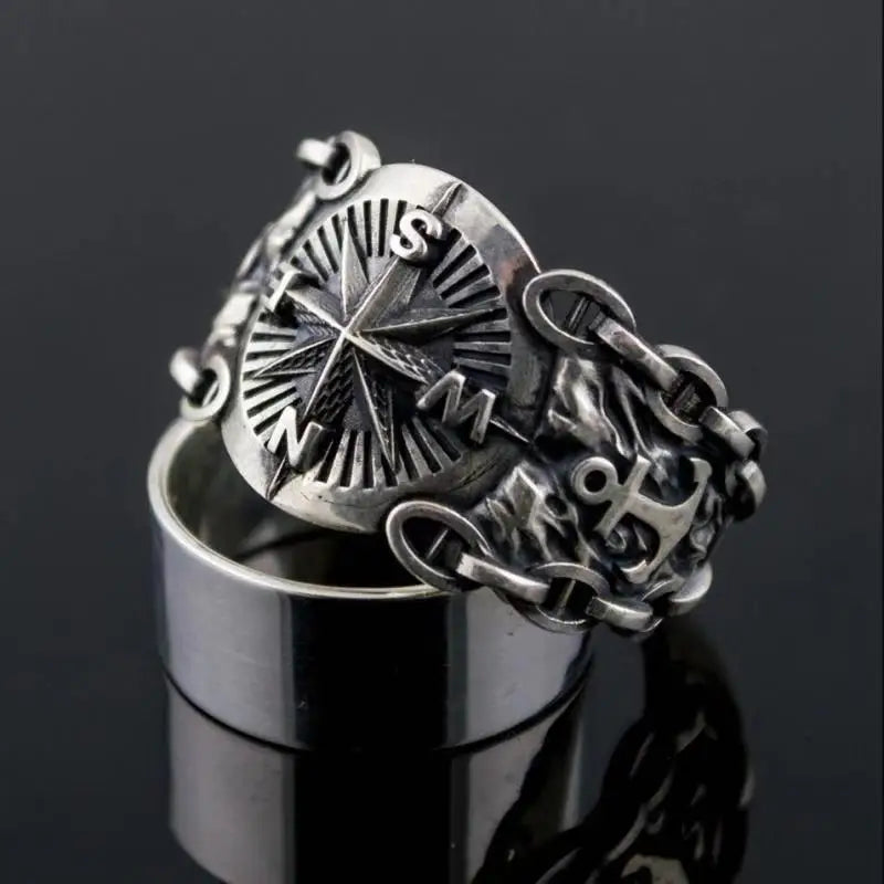 Compass Ring Compass Rose Signet Ring