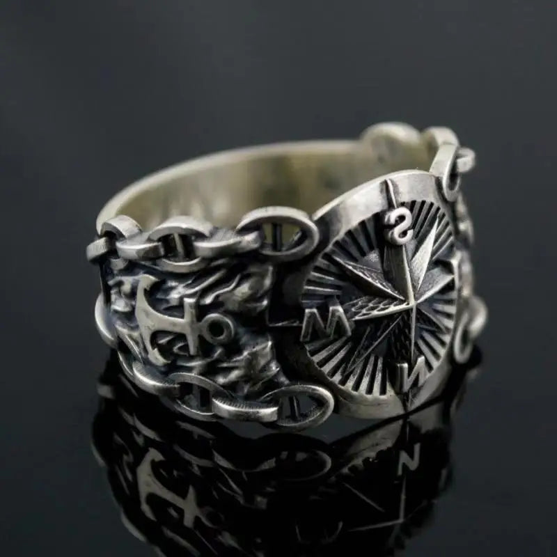 Compass Ring Compass Rose Signet Ring