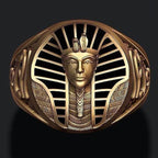Pharaoh Head Signet Ring