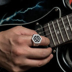 Viking Signet Ring for Men in Silver