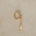 Fine Teardrop Hoop Clip-On Earrings gold