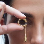 Fine Teardrop Hoop Clip-On Earrings gold