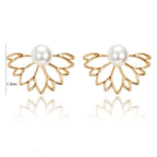 Women's Lotus Flower Stud Earrings