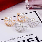 Women's Lotus Flower Stud Earrings