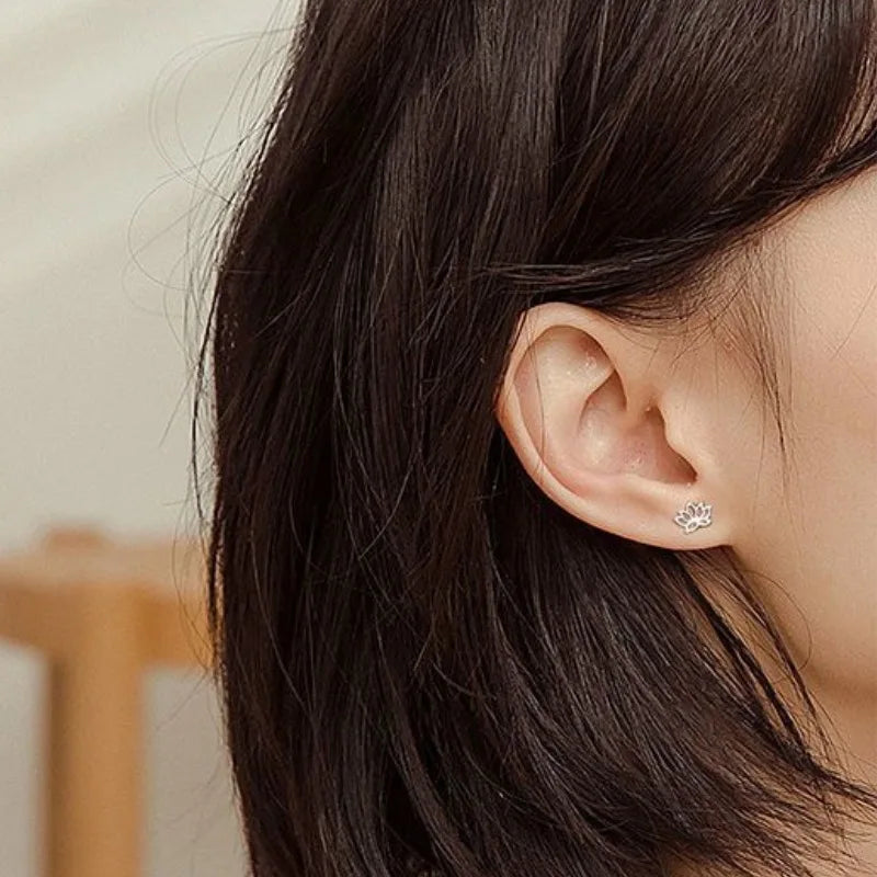 Women’s Earrings Lotus Flower Studs