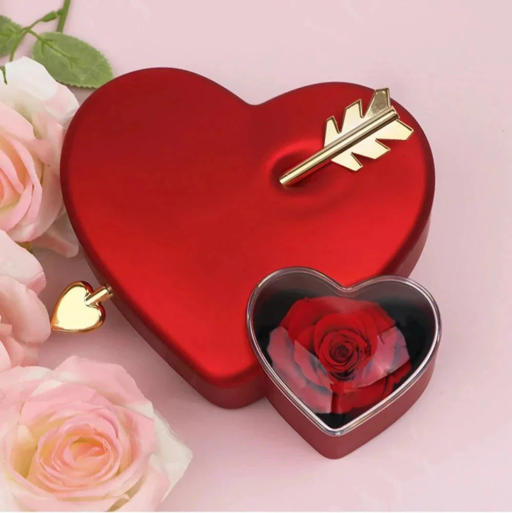 Eternal Love Box with Rose and Necklace