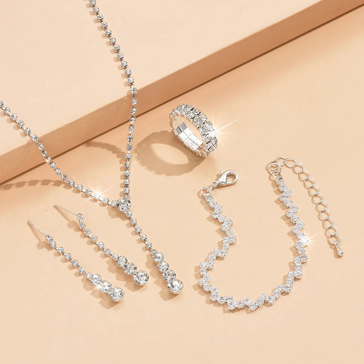 Set of 4 Rhinestone Jewelry