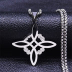 Protection Amulet Necklace Witch’s Knot Silver