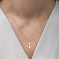 Women’s gold anchor necklace