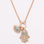 Arabic Necklace Fatima's Hand Gold