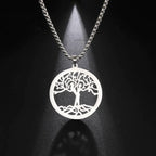 Tree of Life Necklace Pendant Silver Color