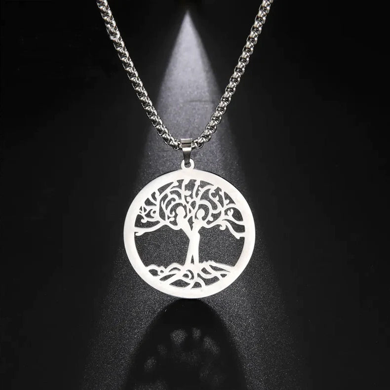 Tree of Life Necklace Pendant Silver Color
