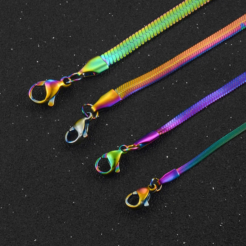 Necklace with rainbow pendant for men or women