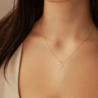 Necklace with Mushroom Pendant Finish Silver