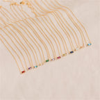 Necklace with Colored Birthstone Pendant End