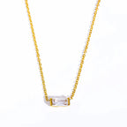 Necklace with Colored Birthstone Pendant End