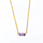 Necklace with Colored Birthstone Pendant End