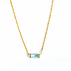 Necklace with Colored Birthstone Pendant End
