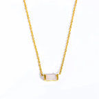 Necklace with Colored Birthstone Pendant End