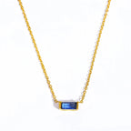 Necklace with Colored Birthstone Pendant End