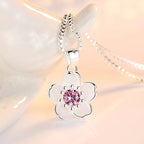 Necklace with Fine Flower Pendant for Women