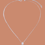 Necklace with Fine Water Drop Pendant in silver