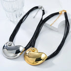 Necklace with Large Snail Shell Pendant gold