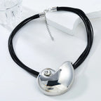 Necklace with Large Snail Shell Pendant silver