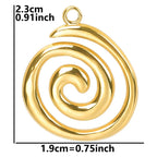 Necklace with large openwork spiral pendant