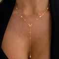 Necklace with Long Sun Pendant gold