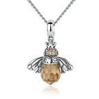 Necklace with bee pendant for women silver