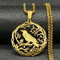 Necklace with Bird Tree Pendant gold