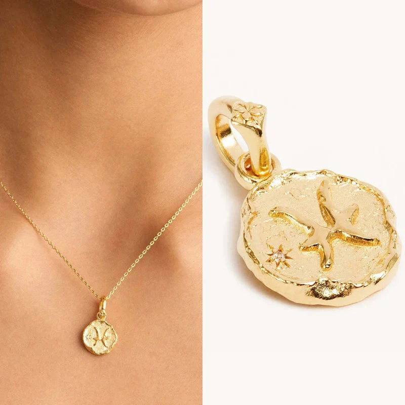Astrology Zodiac Sign Pendant Necklace