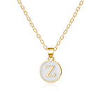 White pendant necklace initial z