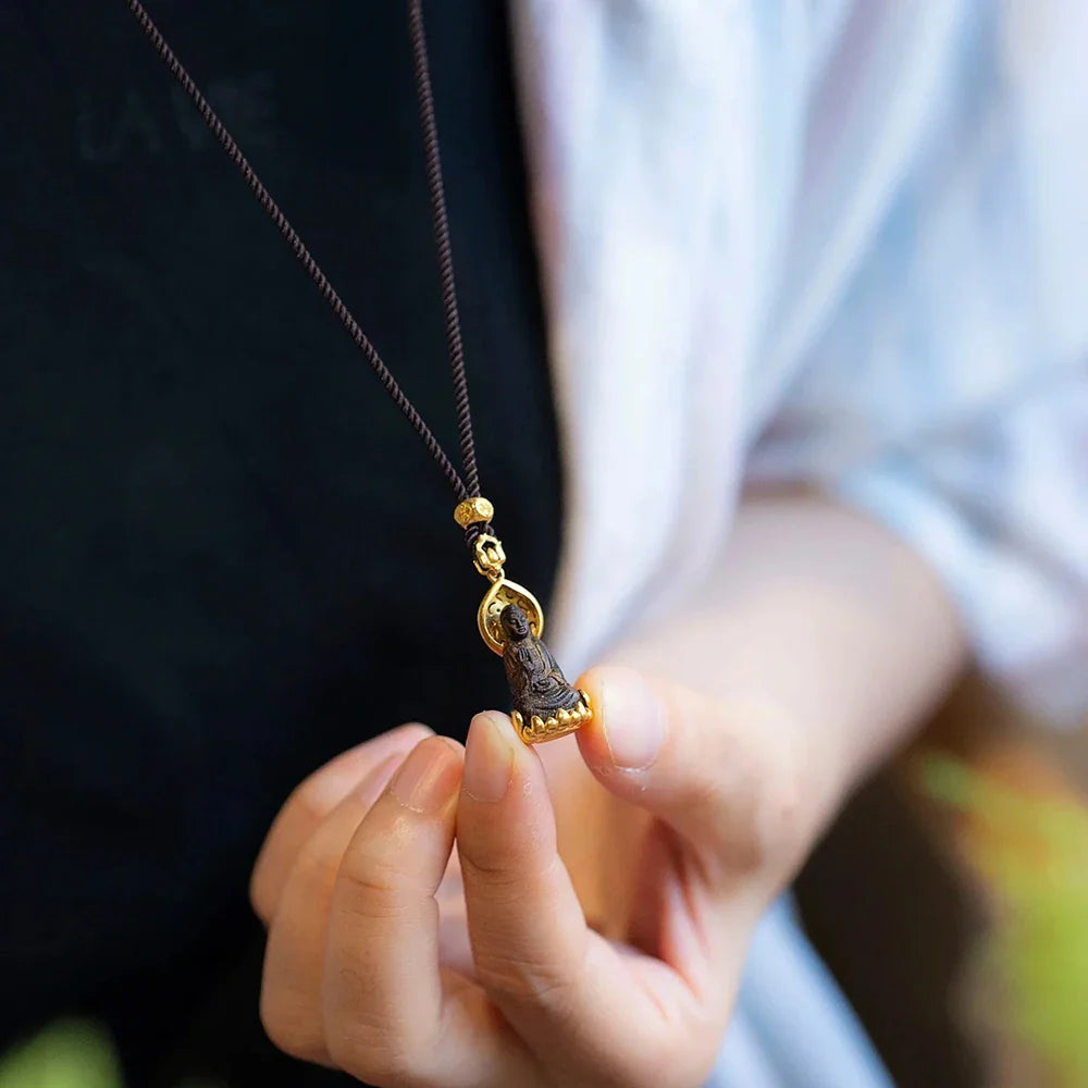 Necklace with Tibetan Buddha Pendant