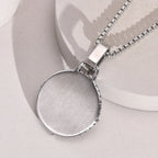 Necklace with Compass Pendant Wind Rose for Men