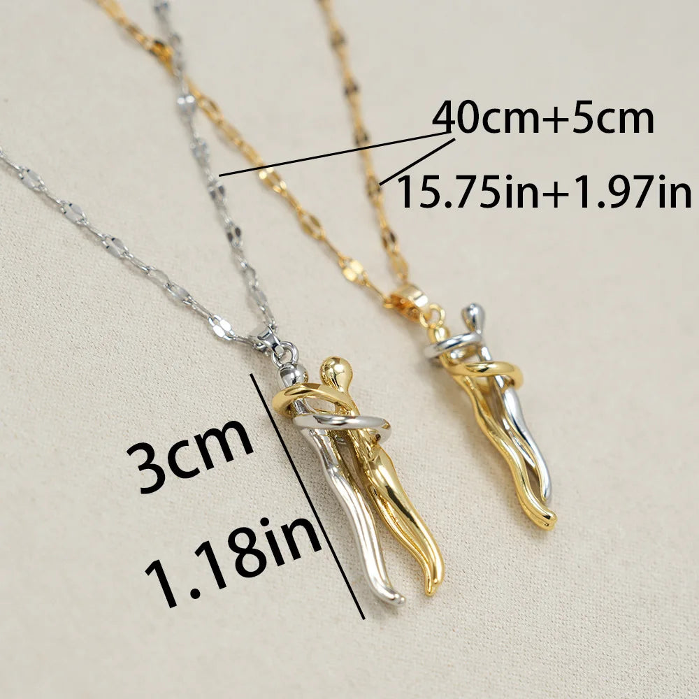 Necklace with Love Embrace Pendant