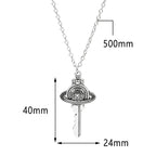 Necklace with universe key pendant